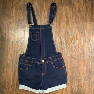 Wallflower dark blue denim overalls